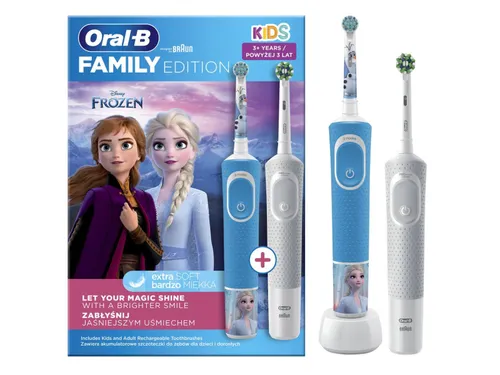 Elektrikli Diş Fırçası Oral - B Çocuklar Dondurulmuş + D103 Canlılık Pro WH