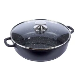 Patelnia granitowa ze szklaną pokrywką GRANDE 28 cm