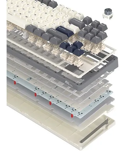 Klawiatura ROYAL KLUDGE R87 Pro Half Grey Brown Switch