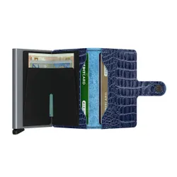 Miniwallet Secrid Nile-blue RFID Cüzdanı