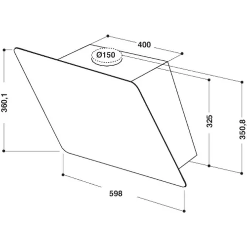 Okap Whirlpool AKR 037 G BL Czarny