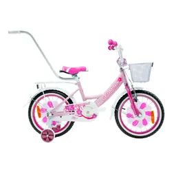 Rower dziecięcy GERMINA BMX 16 cali dla dziewczynki Jasnoróżowy
