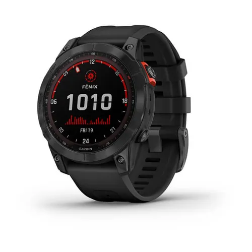 Smartwatch Garmin Fenix 7 Solar Niebieskoszary z czarnym paskiem (010-02540-11)