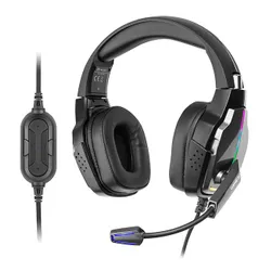 Słuchawki przewodowe z mikrofonem Tracer Gamezone Hydra Pro RGB 7.1 Nauszne Czarny