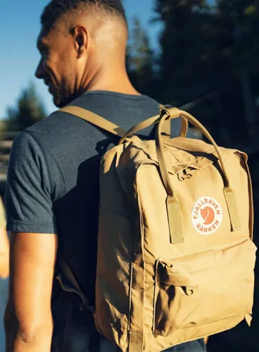 Fjallraven Kanken-frost yeşil sırt çantası / konfeti deseni