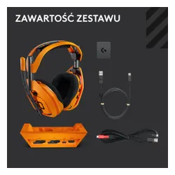 Słuchawki LOGITECH A50X McLaren Racing Edition Bezprzewodowe, Nauszne