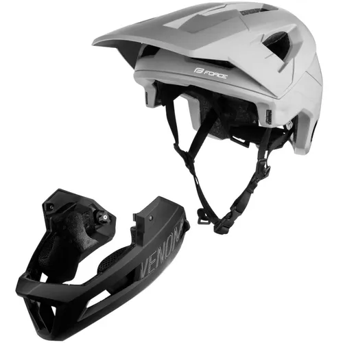 Kask rowerowy dla dorosłych full face Force Venom z odpinaną szczęką