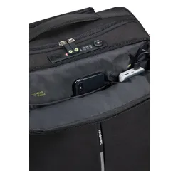 Bavul küçük tekerlekli Çanta Samsonite Securipak-black steel