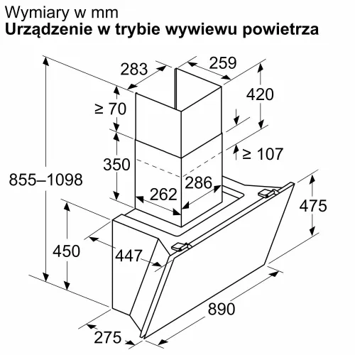 Okap Bosch Serie 8 DWK91LT20 Biały