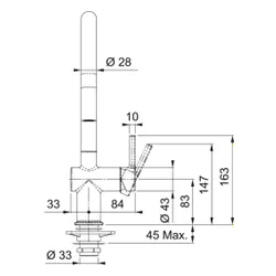Bateria FRANKE Active J Pull-out spray 115.0653.401 Chrom