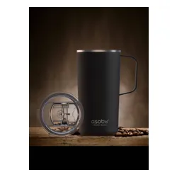 Kubek termiczny ceramiczny Asobu Tower 0,59 l - black