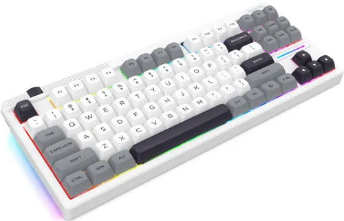 Klawiatura REDRAGON Otiim Pro K729WGB RGB Hot Swap Bullet QL Switch Biało-szary