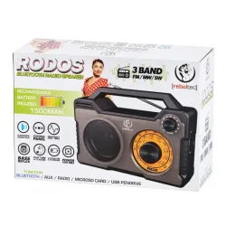 Głośnik Bluetooth Rebeltec RODOS 10W Radio FM Czarno-srebrny