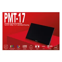 Monitor Verbatim PMT-17 49593 17,3" Full HD IPS 60Hz 6ms Przenośny Dotykowy