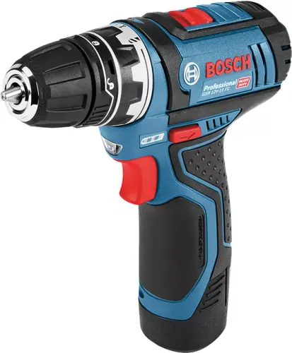 Bosch GSR 12V-15 FC Professional Akülü Matkap (+2 adet 2AH pil + Hızlı Şarj cihazı + Kılıf + kalemler)