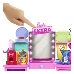 Кукла Барби Mattel Extra Fashion - туалетный столик + кукла (GYJ70)