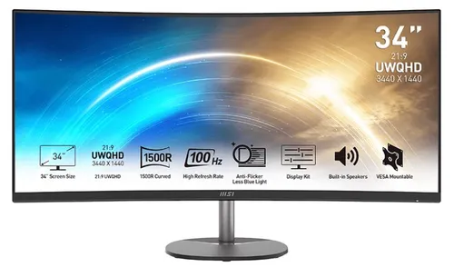 MSI PRO MP341CQ - 34'' | VA | UWQHD | 1ms | 100Hz [oferta Outlet]
