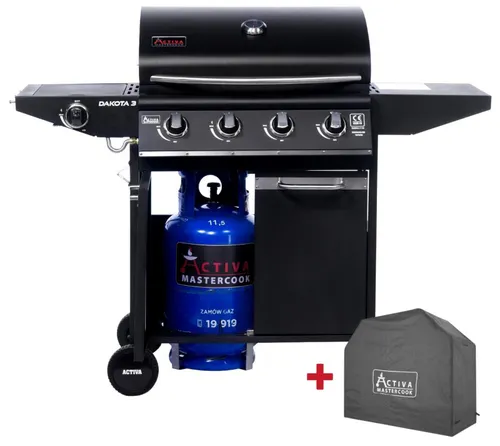 Grill gazowy ACTIVA Dakota III 4+1 19784GD 12.8 kW (4 x 3.2 kW + 3.2 kW) 64 x 40 cm