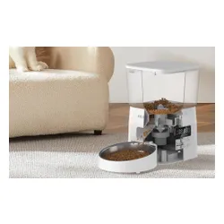 Dozownik karmy ROJECO 2L Button Version Automatic Smart Pet Feeder Biały