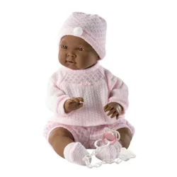 Llorens Baby doll 45 см розовый боди темная кожа