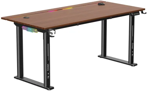 Biurko gamingowe COBRA Electra S CRF1623ELBNRGB Brązowy