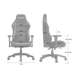 Fotel Anda Seat Luna L Gamingowy do 110kg Tkanina Czarny