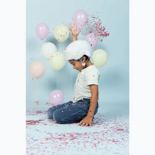 Kask rowerowy dziecięcy ABUS Smiley 3.0 ACE LED pure aqua