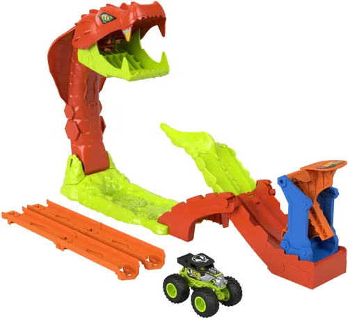 Tor Hot Wheels Monster Trucks Mega skok – Nokaut węża JJN44
