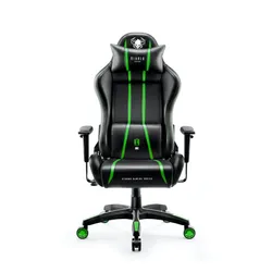 Fotel Diablo Chairs X-One 2.0 Normal Size Gamingowy do 160kg Skóra ECO Tkanina Czarno-zielony