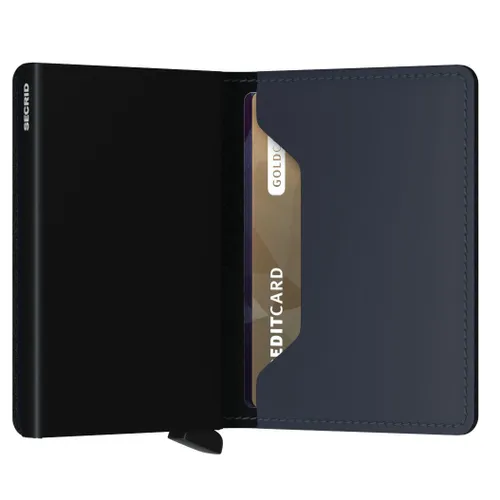 RFID Cüzdan Koruma Gizli Slimwallet Mat-nightblue