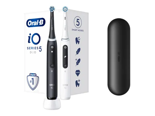 Oral-B Elektrikli Diş Fırçası Seti IO Serisi 5 Siyah + Beyaz