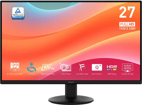 Monitor MSI Pro MP272L 27" 1920x1080px IPS 100Hz 1 ms [MPRT]