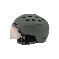 Kask narciarski męski z wbudowaną szybą HEAD RADAR nightgreen 2023 - Rozmiar - XS/S