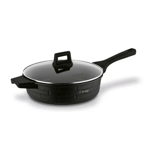 Patelnia głęboka na indukcję z pokrywką Starke Pro Brick Marble 28 cm