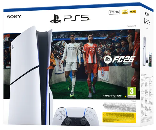 Konsola SONY PlayStation 5 Slim + FC26 (klucz aktywacyjny)