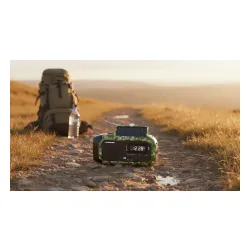 Radioodbiornik Blaupunkt ER20GC SURVIVAL Na korbkę, Solarne, Latarka, Powerbank, Radio FM Zielony