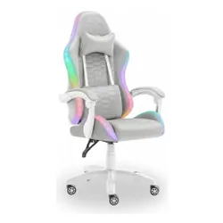 Fotel HELL'S CHAIR HC-1000 LED RGB Kids Szary