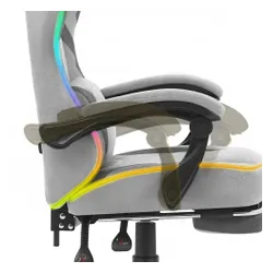 Fotel gamingowy CABRO C502 LED Szary