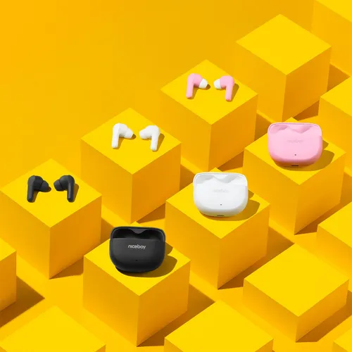 Słuchawki dokanałowe NICEBOY Pins 4 ANC Różowy