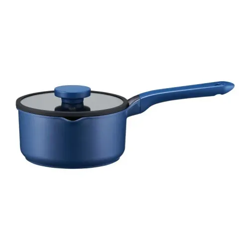 AMBITION Cobalt 1,9 l niebieski - rondel aluminiowy nieprzywierający z pokrywką
