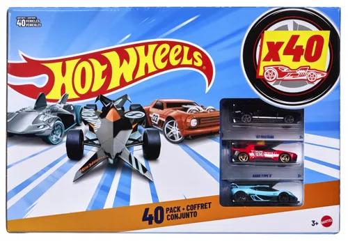 Hot Wheels Zestaw 40 Samochodzików Autka 1:64 Mattel Wielopak Prezent