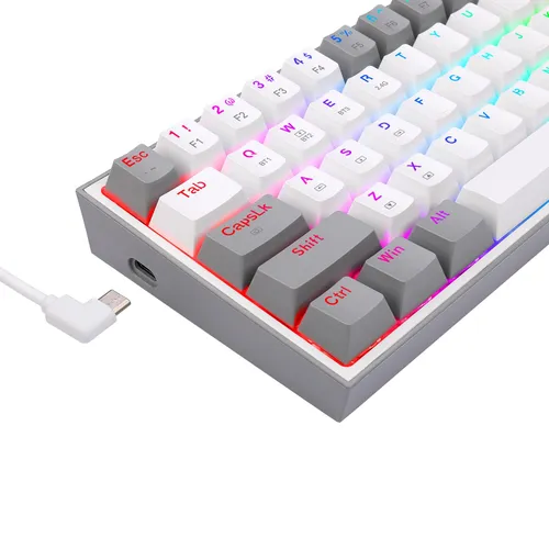 Klawiatura mechaniczna Redragon K616-RGB Fizz Pro Biało-szary