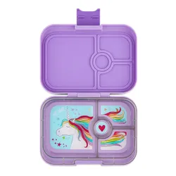 Średni prostokątny lunchbox Yumbox Panino - lavande purple / unicorn