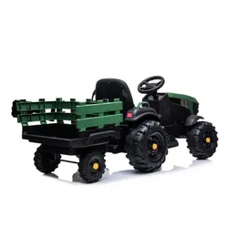 Duży Traktor Na Akumulator Z Przyczepą Pojazd Dla Dzieci Pilot Skóra Eva MP3