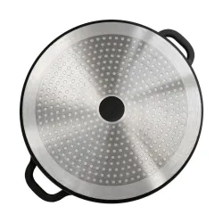 Patelnia granitowa nieprzywierająca z pokrywką GRANDE GRANITE PAN 24 cm