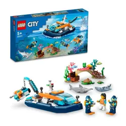 LEGO City 60377 лодка для дайвинга исследователя