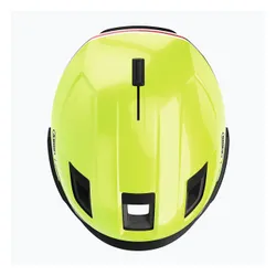 Kask rowerowy z kierunkowskazami ABUS Hyp-e Ace signal yellow