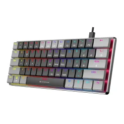 Klawiatura gamingowa Tracer GameZone Keylo 61 przewodowa mechaniczna podświetlana grafitowa