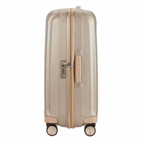 Walizka średnia Samsonite Lite-Cube Prime - matt ivory gold