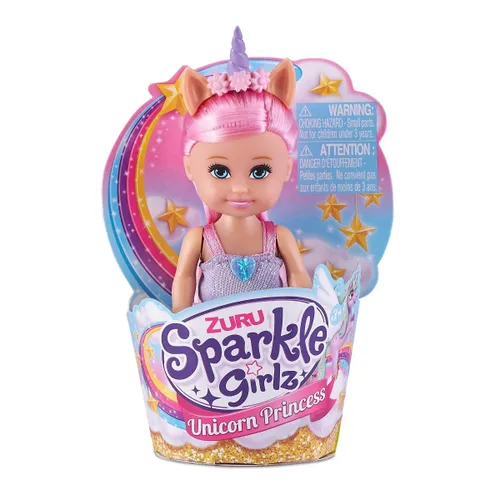 ZURU Sparkle Girlz Lalka 4.7 cala Księżniczka Jednorożec Babeczka 48 sztuk